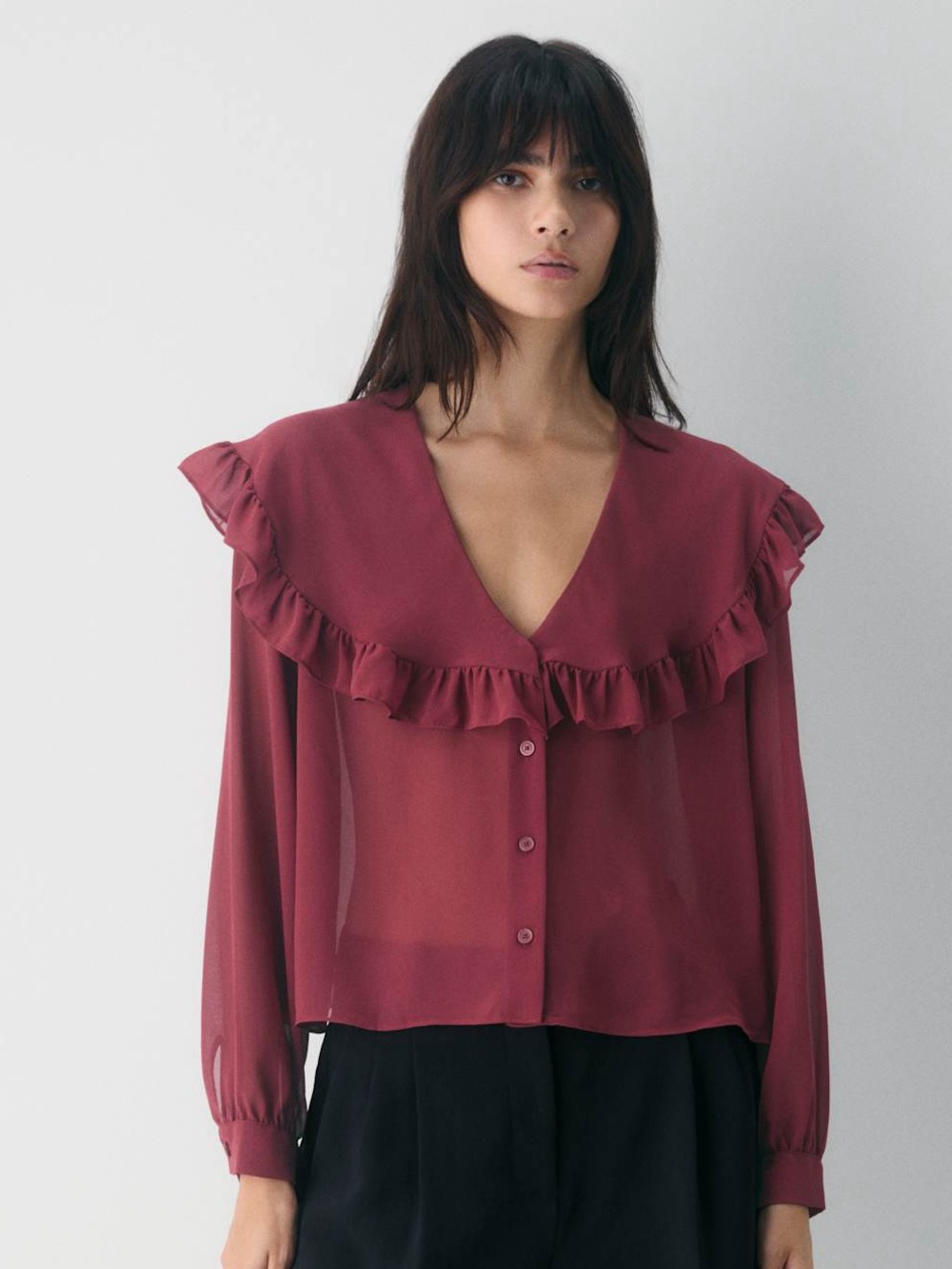 Wilfred Gaston Blouse in Cordovan size XL